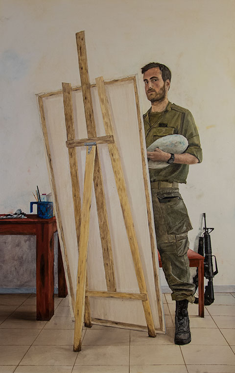 Элькана Леви - Портрет художника во время перемирия, №1