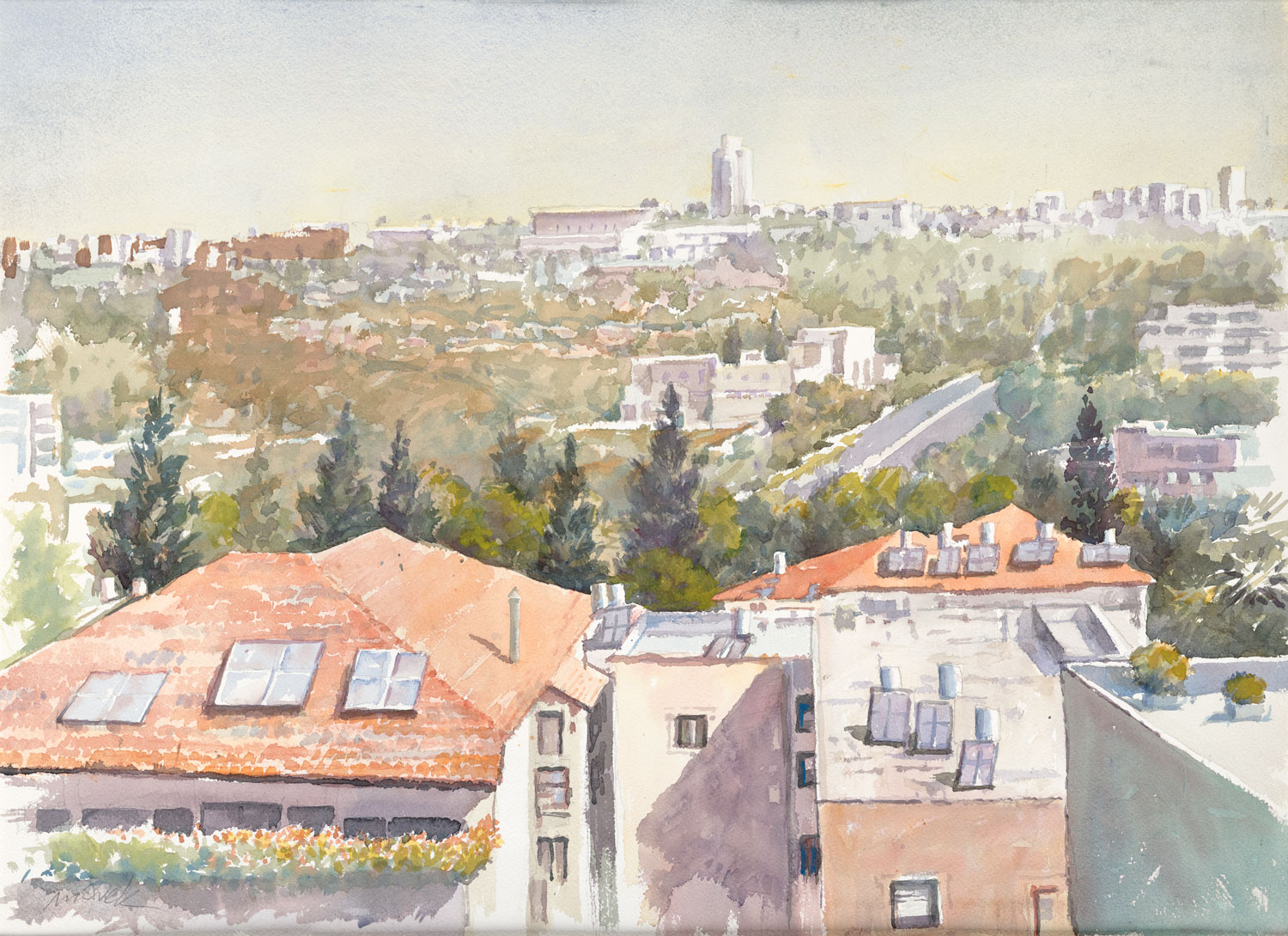 Marek Yanai - View of the Knesset