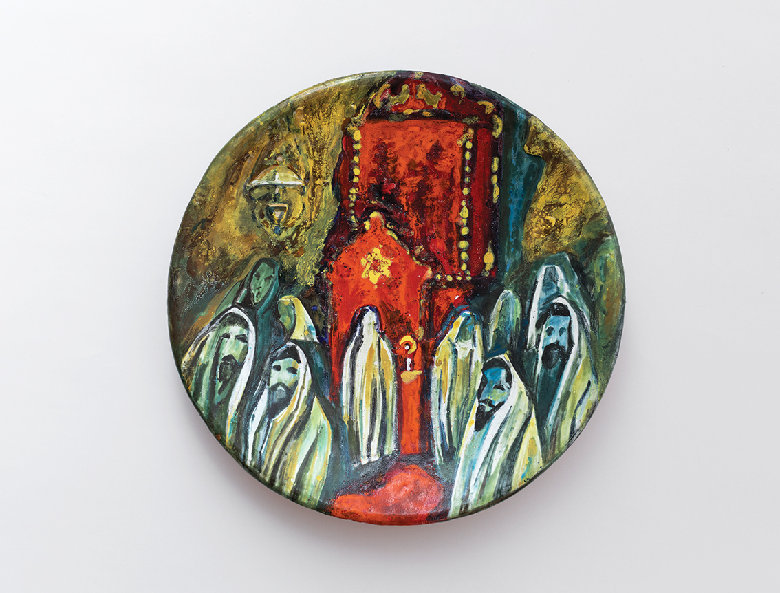 Анатолий Каплан, серия керамики - Молитва в синагоге